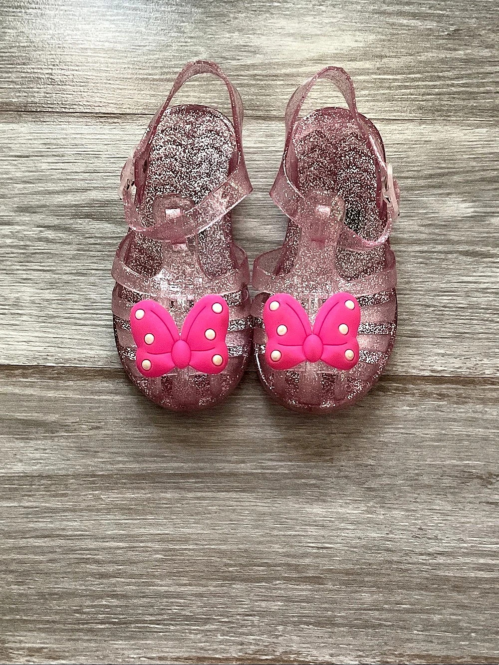 Glitter Jelly Sandals Pink